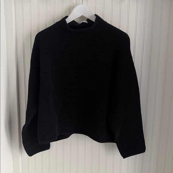 Babaton Aritzia Ambrosio Turtleneck in Burgundy and Black - Picture 7 of 9